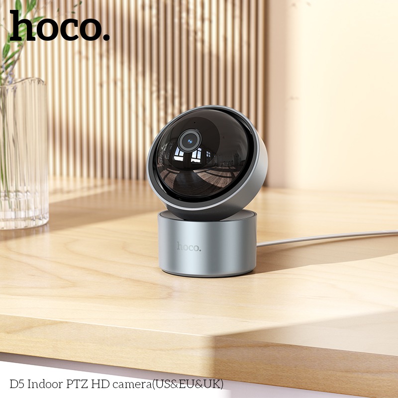 Hoco D5 3MP 2.4G WiFi IP54 Indoor PTZ HD Camera (UK Plug)