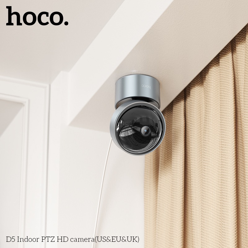 Hoco D5 3MP 2.4G WiFi IP54 Indoor PTZ HD Camera (UK Plug) - Image 3